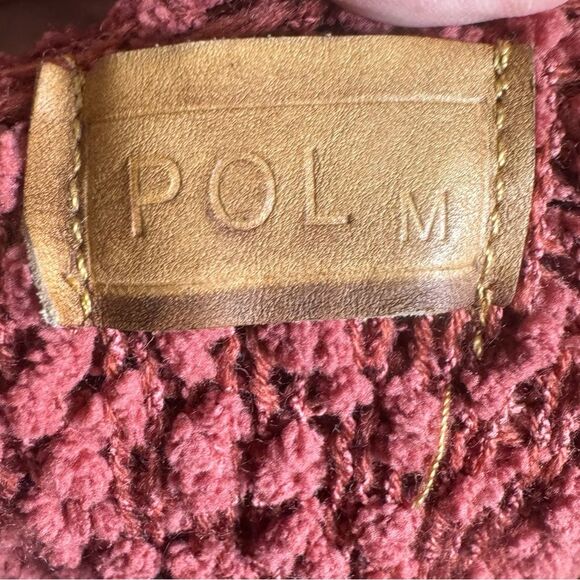POL rust color popcorn knit oversized sweater size medium - Picture 9 of 10